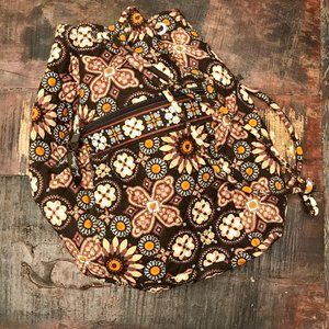 Vera Bradley Brown Hobo Backpack Tote